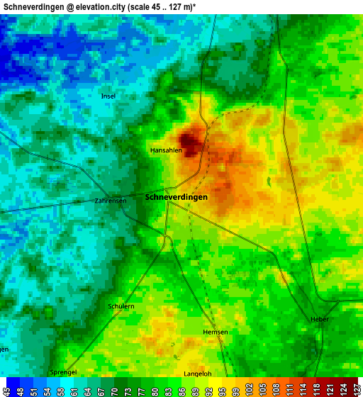 Zoom OUT 2x Schneverdingen, Germany elevation map