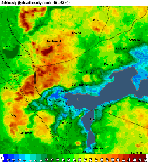 Zoom OUT 2x Schleswig, Germany elevation map