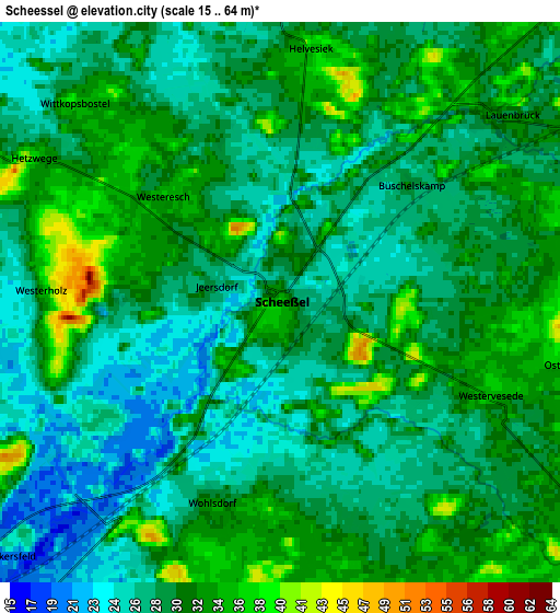 Zoom OUT 2x Scheeßel, Germany elevation map