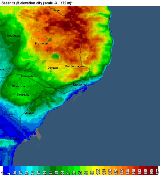 Zoom OUT 2x Saßnitz, Germany elevation map