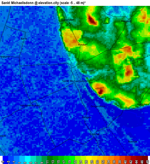 Zoom OUT 2x Sankt Michaelisdonn, Germany elevation map