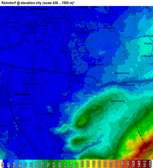 Zoom OUT 2x Rohrdorf, Germany elevation map