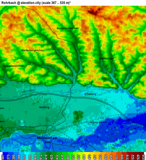 Zoom OUT 2x Rohrbach, Germany elevation map