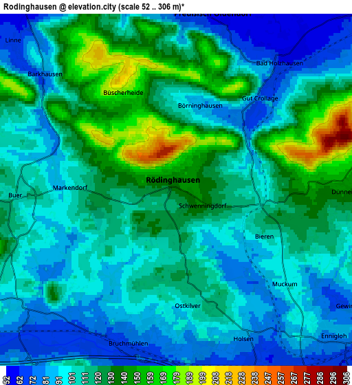 Zoom OUT 2x Rödinghausen, Germany elevation map