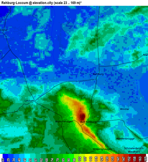 Zoom OUT 2x Rehburg-Loccum, Germany elevation map