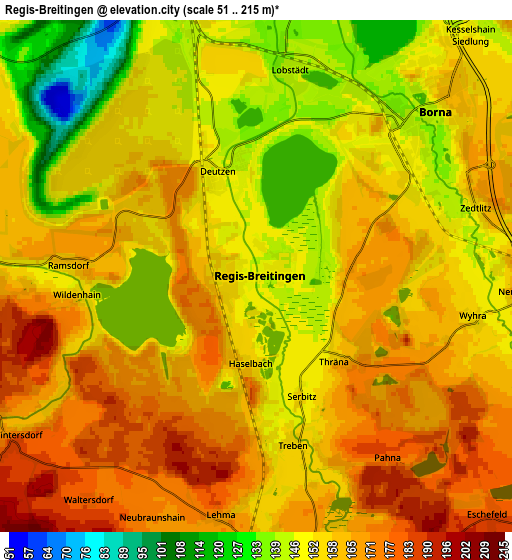 Zoom OUT 2x Regis-Breitingen, Germany elevation map