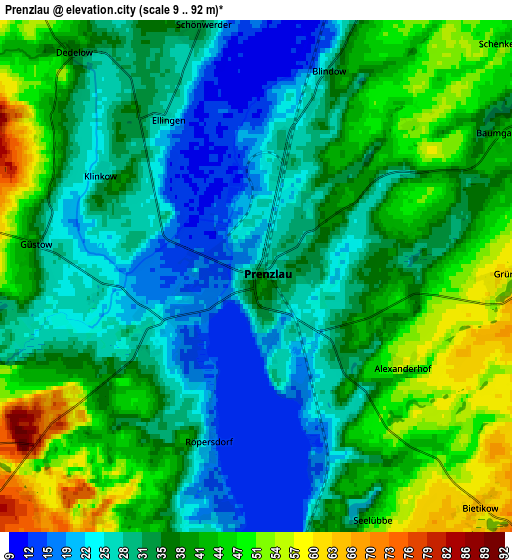 Zoom OUT 2x Prenzlau, Germany elevation map