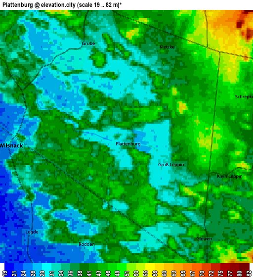 Zoom OUT 2x Plattenburg, Germany elevation map