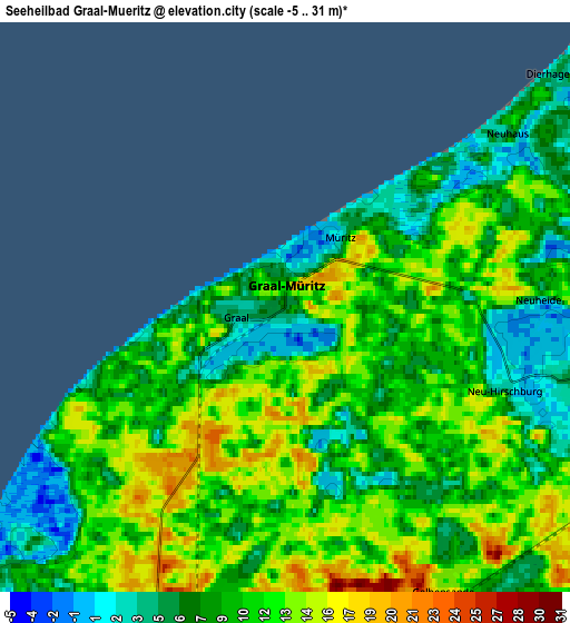 Zoom OUT 2x Seeheilbad Graal-Müritz, Germany elevation map