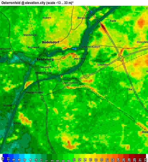 Zoom OUT 2x Osterrönfeld, Germany elevation map