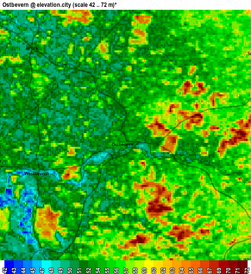 Zoom OUT 2x Ostbevern, Germany elevation map