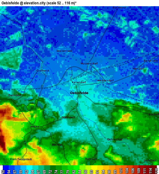 Zoom OUT 2x Oebisfelde, Germany elevation map