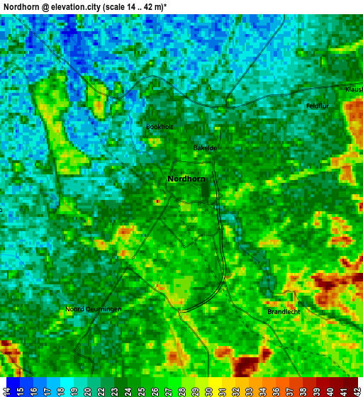 Zoom OUT 2x Nordhorn, Germany elevation map