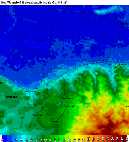 Zoom OUT 2x Neu Wulmstorf, Germany elevation map