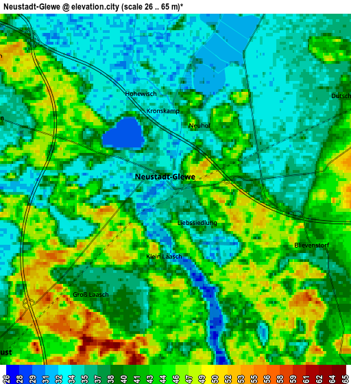 Zoom OUT 2x Neustadt-Glewe, Germany elevation map