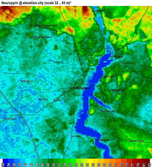 Zoom OUT 2x Neuruppin, Germany elevation map