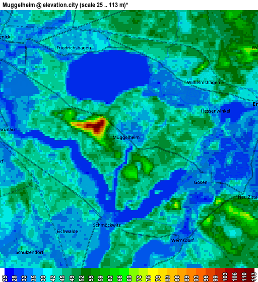 Zoom OUT 2x Müggelheim, Germany elevation map