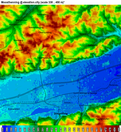 Zoom OUT 2x Moosthenning, Germany elevation map