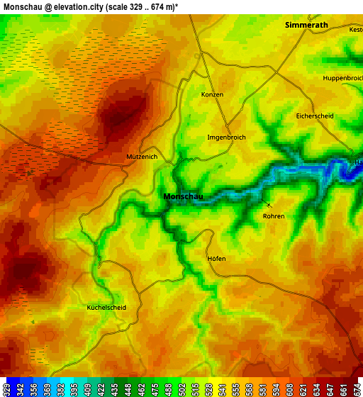 Zoom OUT 2x Monschau, Germany elevation map