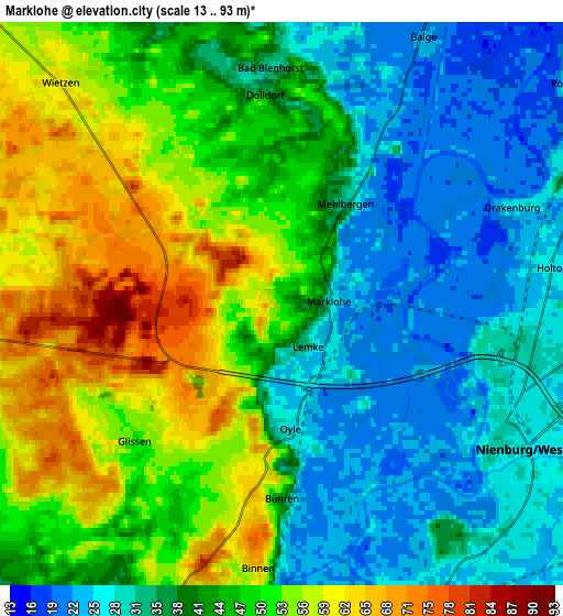 Zoom OUT 2x Marklohe, Germany elevation map