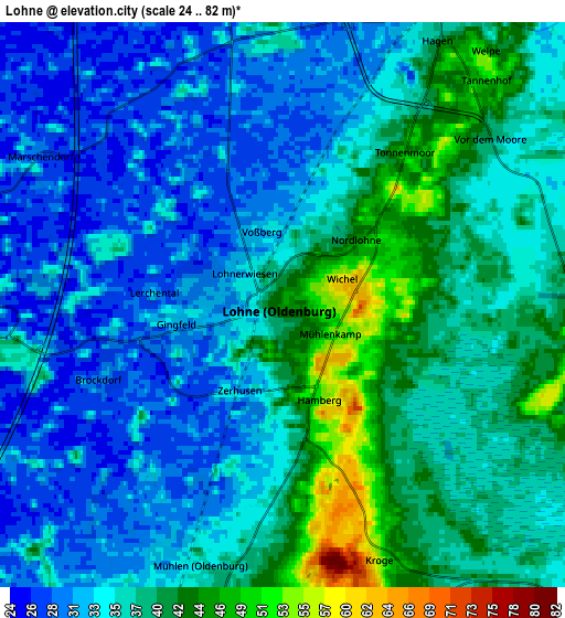 Zoom OUT 2x Lohne, Germany elevation map