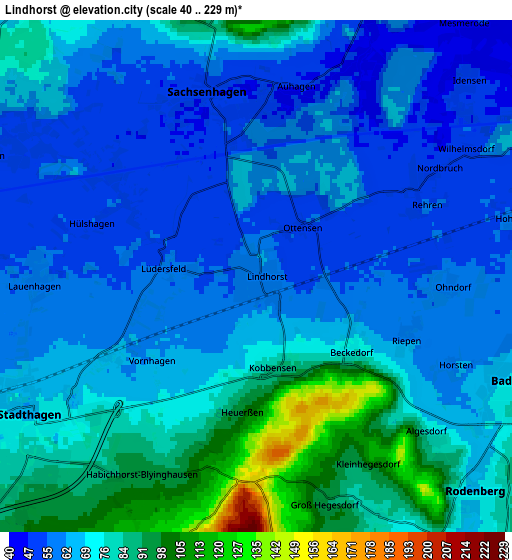 Zoom OUT 2x Lindhorst, Germany elevation map