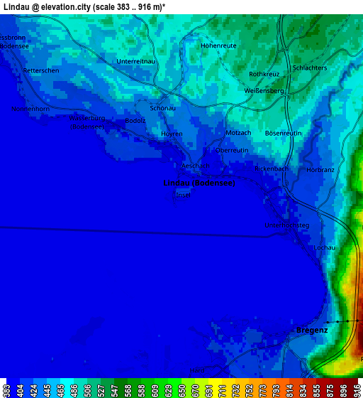 Zoom OUT 2x Lindau, Germany elevation map