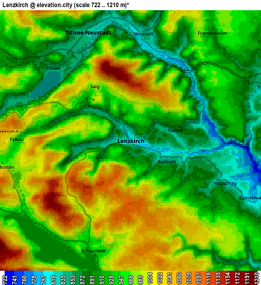 Zoom OUT 2x Lenzkirch, Germany elevation map