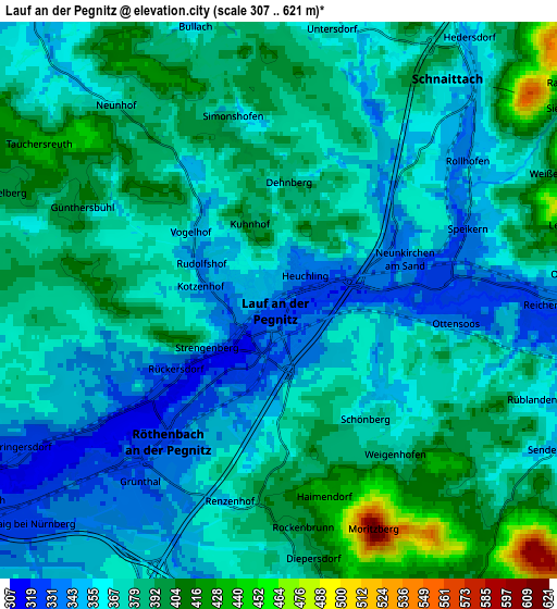 Zoom OUT 2x Lauf an der Pegnitz, Germany elevation map