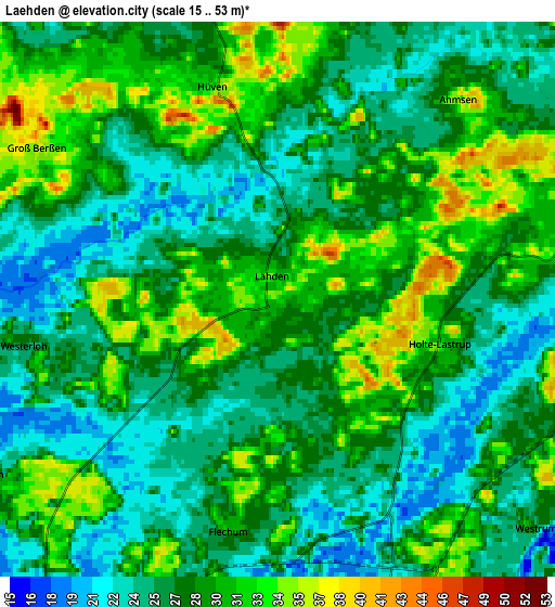 Zoom OUT 2x Lähden, Germany elevation map