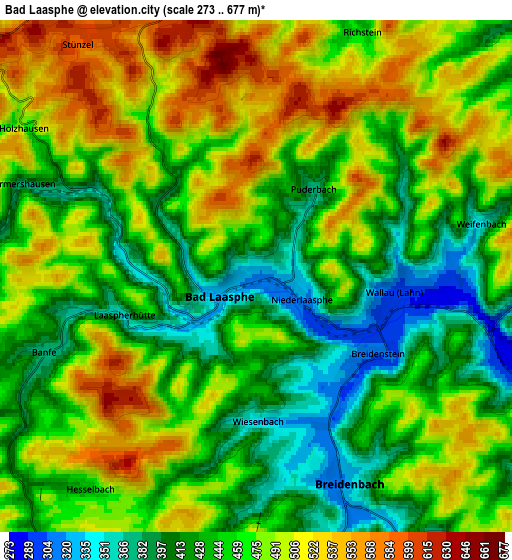 Zoom OUT 2x Bad Laasphe, Germany elevation map