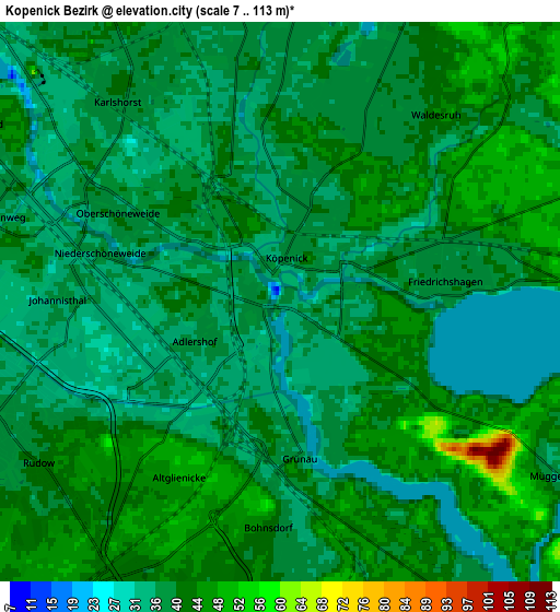 Zoom OUT 2x Köpenick, Germany elevation map