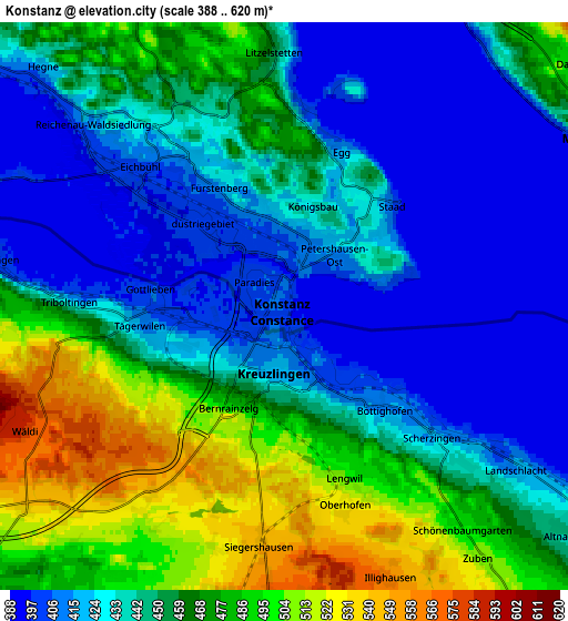 Zoom OUT 2x Konstanz, Germany elevation map