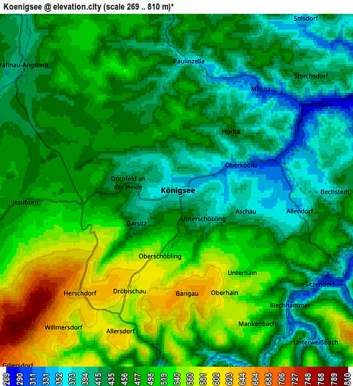 Zoom OUT 2x Königsee, Germany elevation map