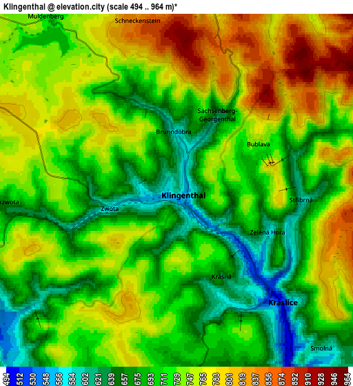 Zoom OUT 2x Klingenthal, Germany elevation map