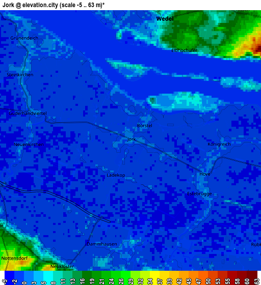 Zoom OUT 2x Jork, Germany elevation map