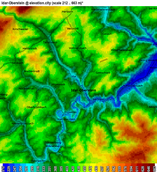 Zoom OUT 2x Idar-Oberstein, Germany elevation map