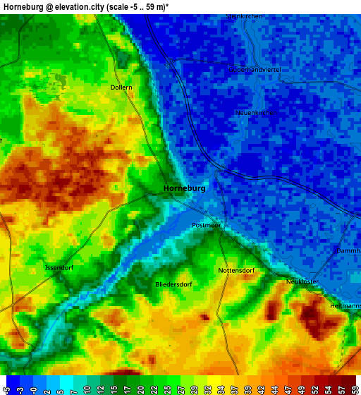 Zoom OUT 2x Horneburg, Germany elevation map