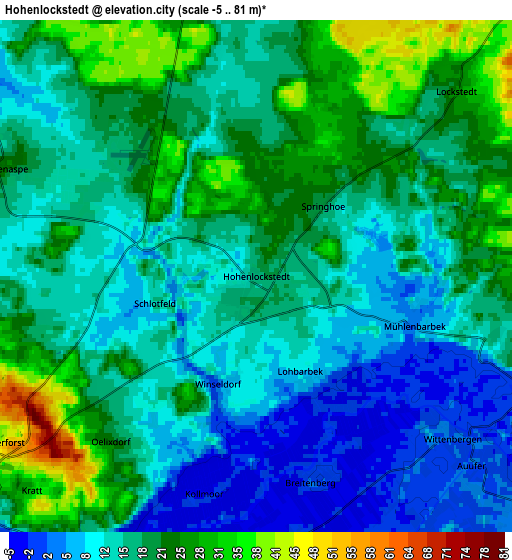 Zoom OUT 2x Hohenlockstedt, Germany elevation map