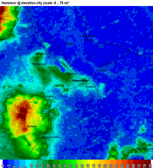 Zoom OUT 2x Hemmoor, Germany elevation map