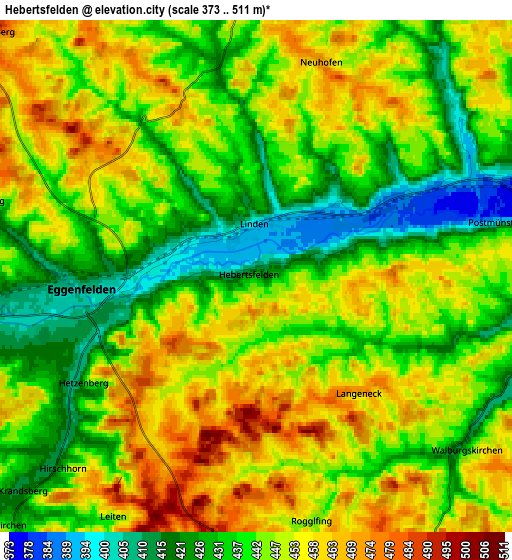 Zoom OUT 2x Hebertsfelden, Germany elevation map