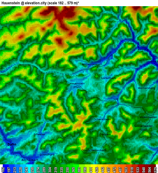 Zoom OUT 2x Hauenstein, Germany elevation map