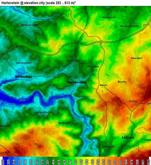 Zoom OUT 2x Hartenstein, Germany elevation map