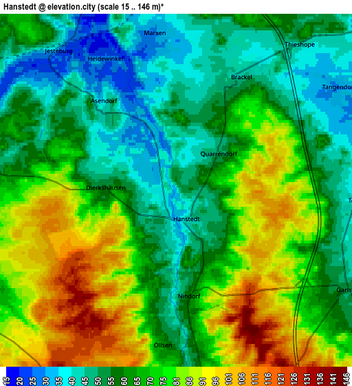 Zoom OUT 2x Hanstedt, Germany elevation map