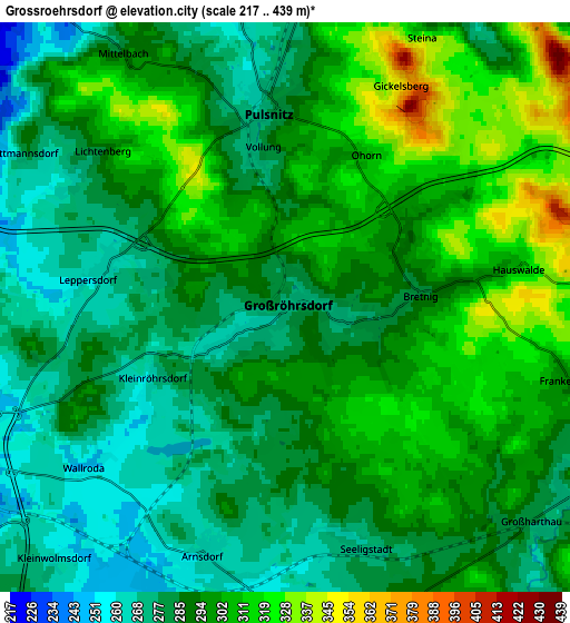 Zoom OUT 2x Großröhrsdorf, Germany elevation map