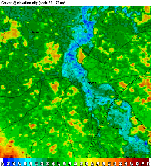 Zoom OUT 2x Greven, Germany elevation map