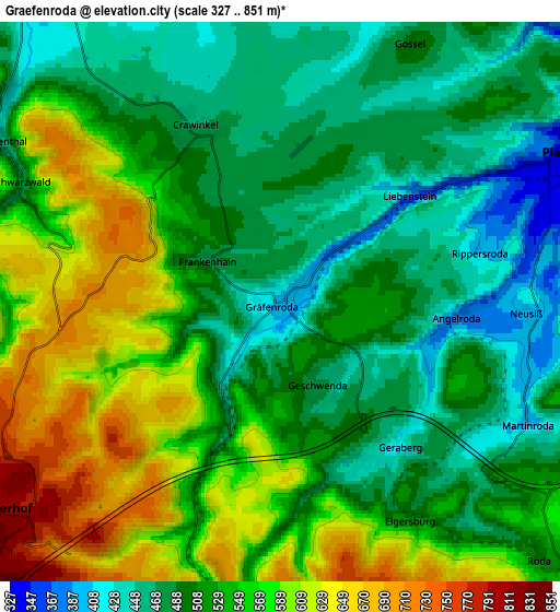 Zoom OUT 2x Gräfenroda, Germany elevation map