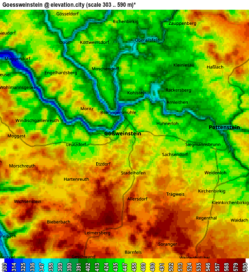 Zoom OUT 2x Gößweinstein, Germany elevation map