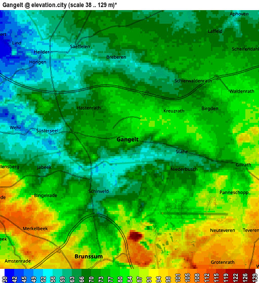 Zoom OUT 2x Gangelt, Germany elevation map