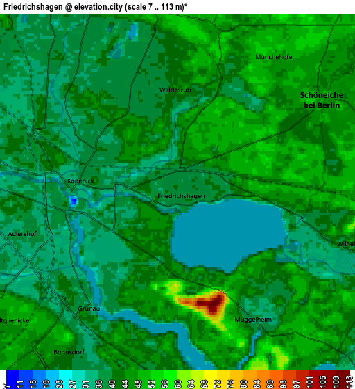 Zoom OUT 2x Friedrichshagen, Germany elevation map